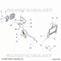 ELECTRICITE, HORN AND LICENSE PLATE BRACKET