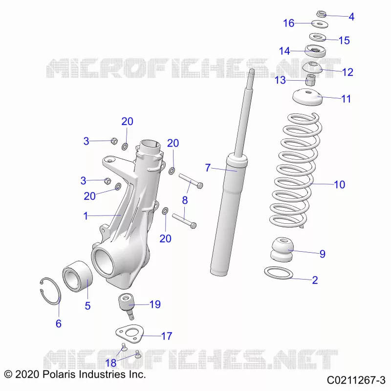 SUSPENSION, JAMBE DE FORCE AVANT