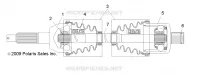DRIVE TRAIN, TRANSMISSION ARRIERE SHAFT