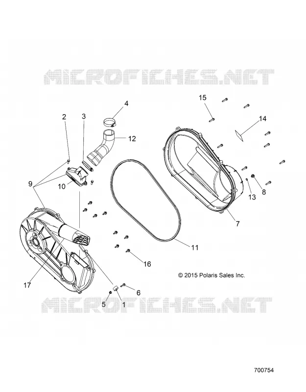 SYSTÈME DE TRANSMISSION, CLUTCH COVER AND DUCTING