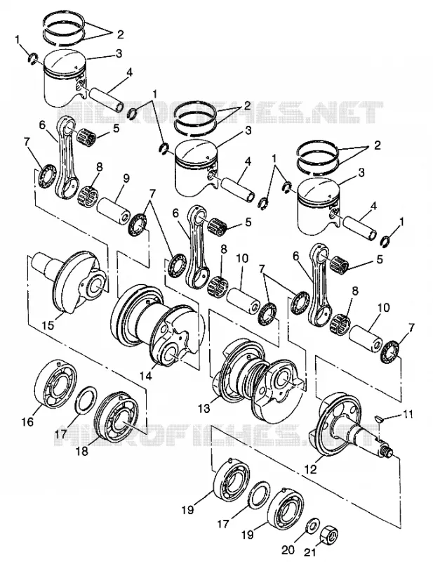 PISTON ET VILEBREQUIN STORM 0975782, STORM S.E. H975782, EUROPEAN STORM S.E (4937823782D003)