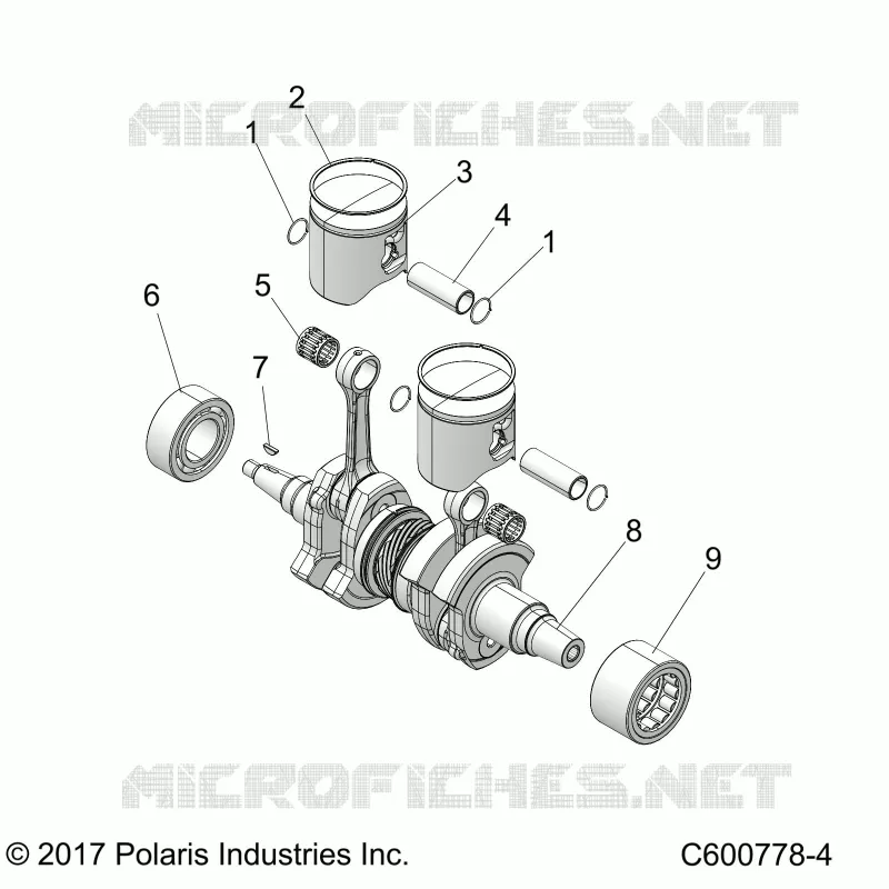 ENGINE, PISTON ET VILEBREQUIN