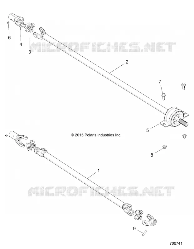 SYSTÃˆME DE TRANSMISSION, FRONT AND REAR PROP SHAFT