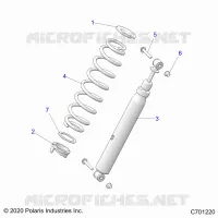 SUSPENSION, REAR SUPPORT AMORTISSEUR 