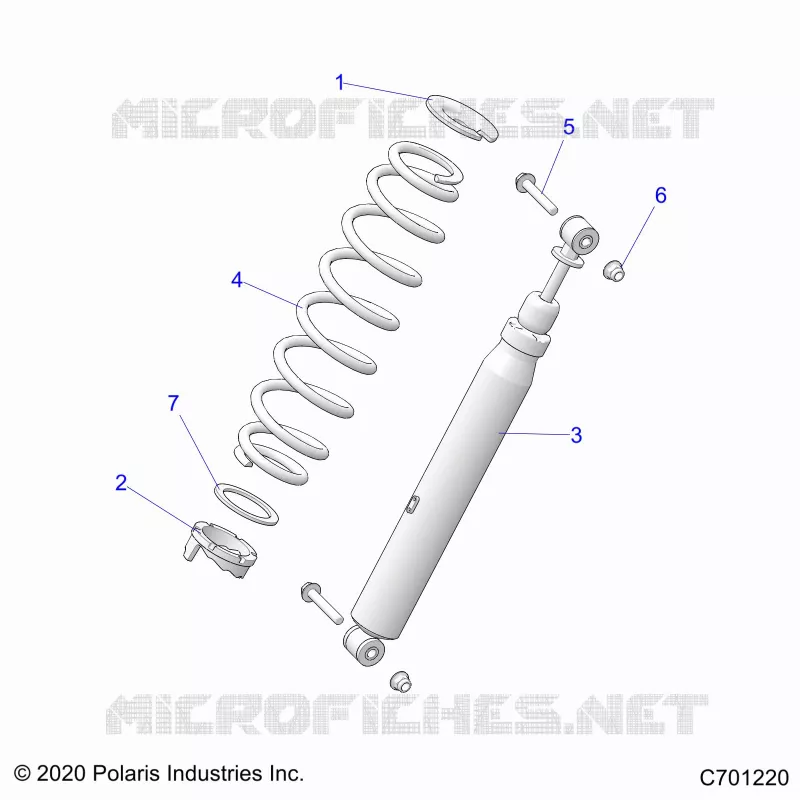 SUSPENSION, REAR SUPPORT AMORTISSEUR 