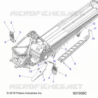 CHASSIS, PROTECTION D'EMBRAYAGE, FOOTRESTS, AND RUNNING BOARDS