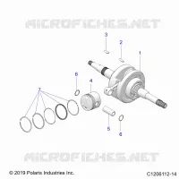 ENGINE, VILEBREQUIN AND PISTON