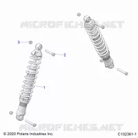 SUSPENSION, AMORTISSEUR AVANT