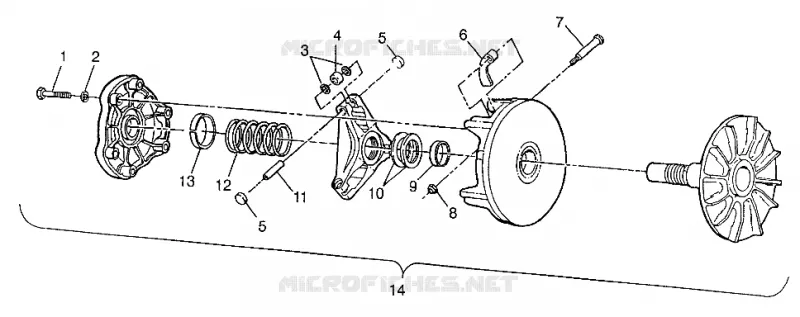 EMBRAYAGE DE TRANSMISSION XPLORER 300 W97CC28C (4939813981C001)