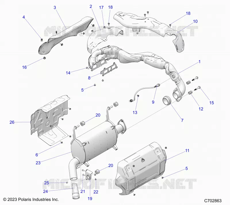 ENGINE, ECHAPPEMENT