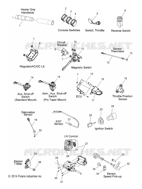 BOUTONS, CAPTEURS AND COMPONENTS