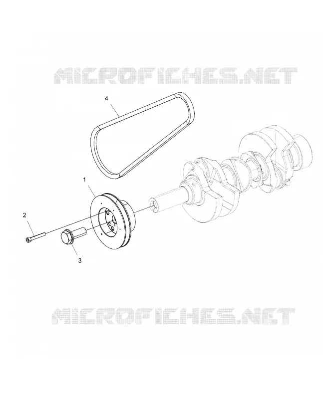 ENGINE, POULIE DE TRANSMISSION AND DRIVE BELT