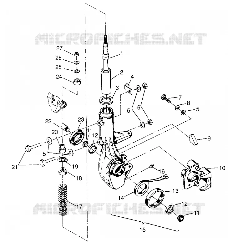 JAMBE DE FORCE AVANT XPLORER 400L W969140 (4935983598B005)