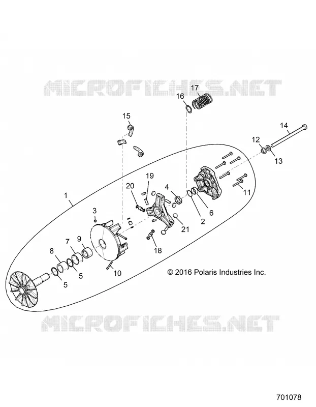 SYSTEME DE TRANSMISSION, PRIMARY CLUTCH