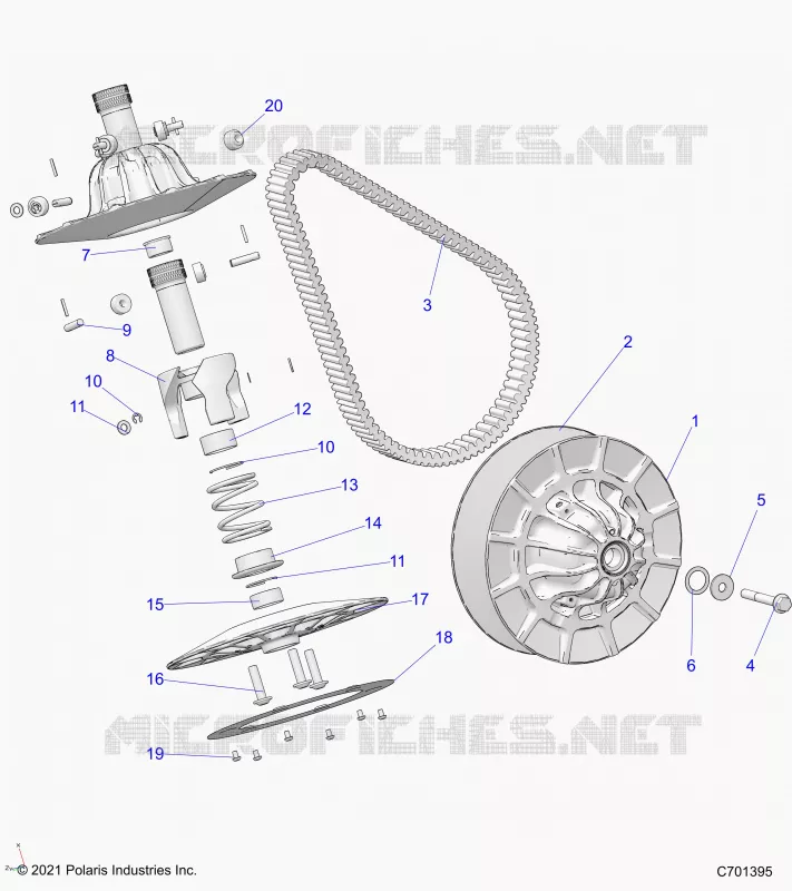 SYSTÃˆME DE TRANSMISSION, SECONDARY CLUTCH