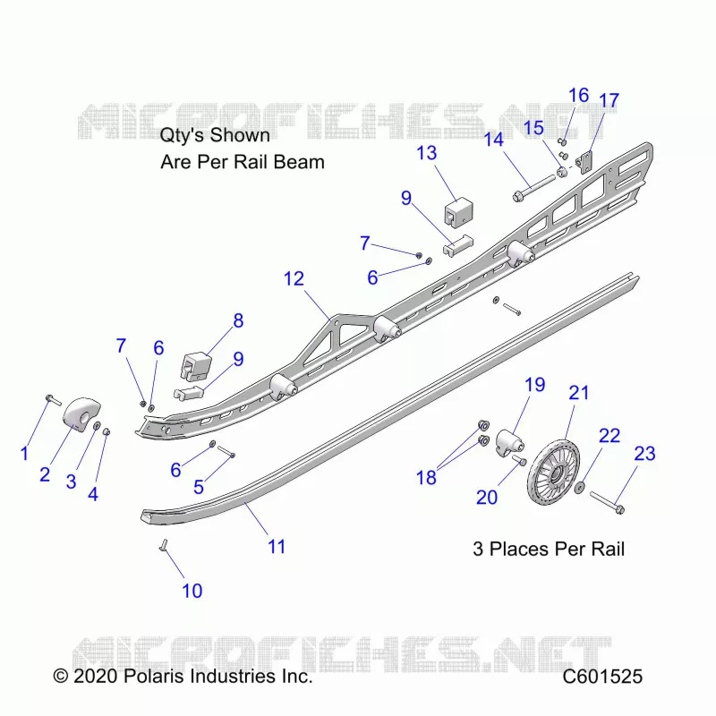 SUSPENSION, RAIL, LH/RH