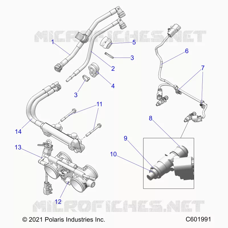SYSTÃˆME D'ALIMENTATION, RAIL, LINES AND THROTTLE BODY