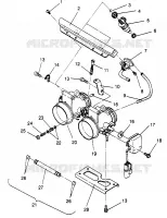 CORPS DE PAPILON 500 EFI SKS 0962574, 500 EFI RMK 0962974, and EUROPEAN 500 EF (4931983198C012)