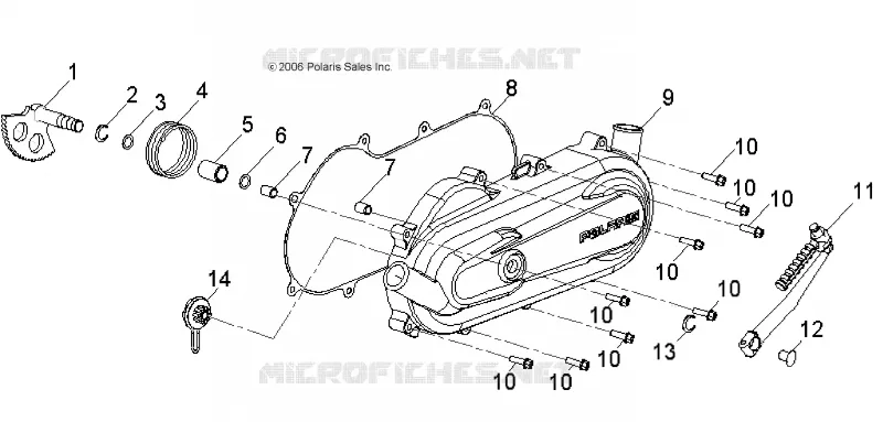 ENGINE, COUVERCLE D'EMBRAYAGE AND KICK START