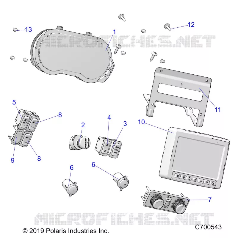 ELECTRICITE, DASH GUAGE/SWITCHES RIDE COMMAND/RIDE COMMAND PREM