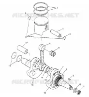 PISTON ET VILEBREQUIN 2X4 300 W947530 (4926742674C009)