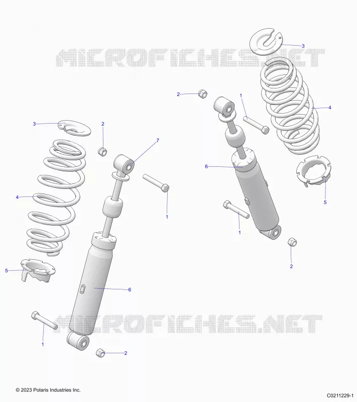 SUSPENSION ARRIERE SHOCK AND MOUNTING