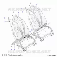 SIEGE BELT MOUNTING, REAR, 6 POINT
