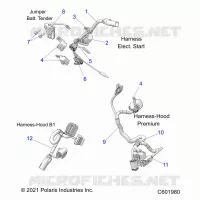 ELECTRICITE, WIRE HARNESS, HOOD, ELEC. START