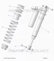 SUSPENSION, AMORTISSEUR AVANT MOUNTING, DELUXE