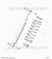 SUSPENSION, REAR SUPPORT AMORTISSEUR 
