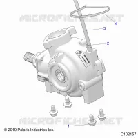 SYSTÃˆME DE TRANSMISSION, GEARCASE MOUNTING, FRONT