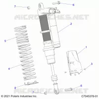 SUSPENSION, REAR SUPPORT AMORTISSEUR 