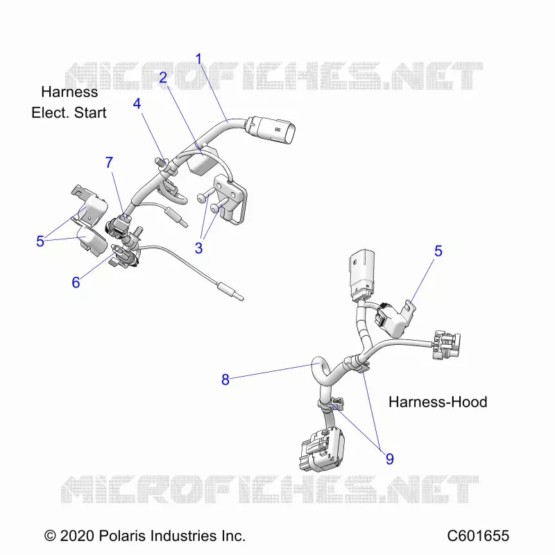 ELECTRICITE, WIRE HARNESS, HOOD, ELEC. START