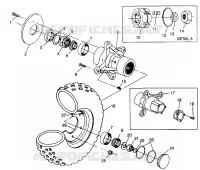 ROUE AVANT 6X6 400L W968740 and 6X6 400L Norwegian N968740 (4935963596B008)