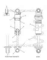 SUSPENSION, AMORTISSEUR AVANT TRACK (CLEAR COIL OVER)
