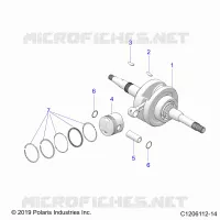 ENGINE, VILEBREQUIN AND PISTON