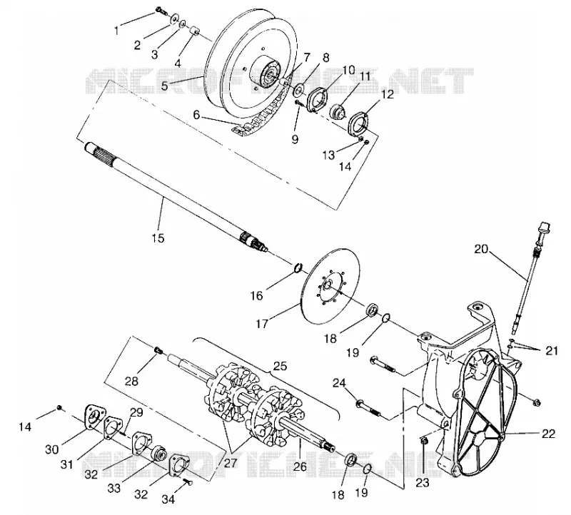 SYSTÈME DE TRANSMISSION LITE GT 0963133 AND EUROPEAN LITE GT E963133 (4933083308B006)