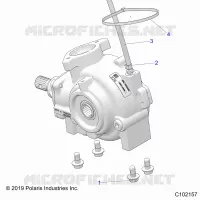 SYSTÃˆME DE TRANSMISSION, GEARCASE MOUNTING, FRONT