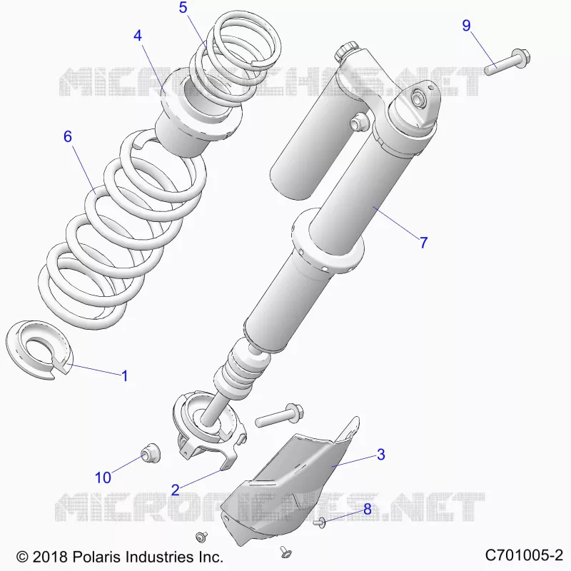 SUSPENSION, REAR SUPPORT AMORTISSEUR 