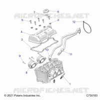ENGINE, THROTTLE BODY AND COUVERCLE SOUPAPE