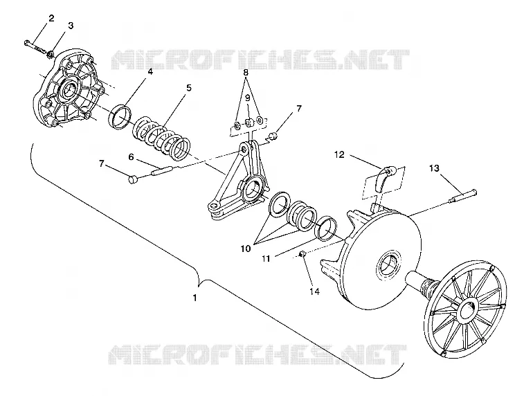 EMBRAYAGE DE TRANSMISSION ASSEMBLY SPORT / 0930443 (4922942294021A)