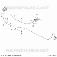 FREIN ARRIERE BRAKE LINE AND PARK BRAKE