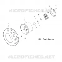ROUES, FRONT TIRE AND BRAKE DISC