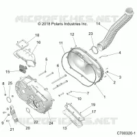 DRIVE TRAIN, COUVERCLE D'EMBRAYAGE AND DUCTING