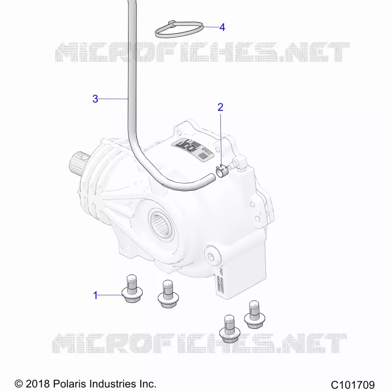 SYSTÃˆME DE TRANSMISSION, GEARCASE MOUNTING, FRONT