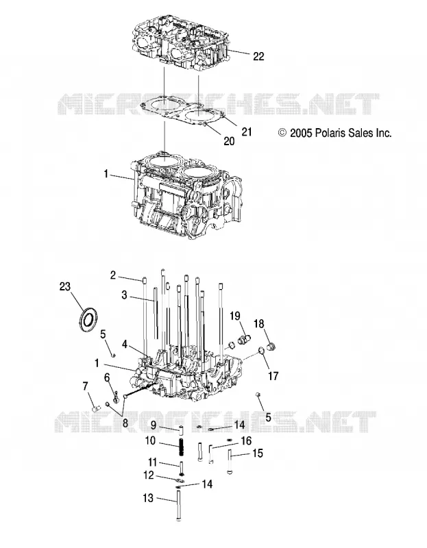 CYLINDRE AND CARTERS MOTEUR
