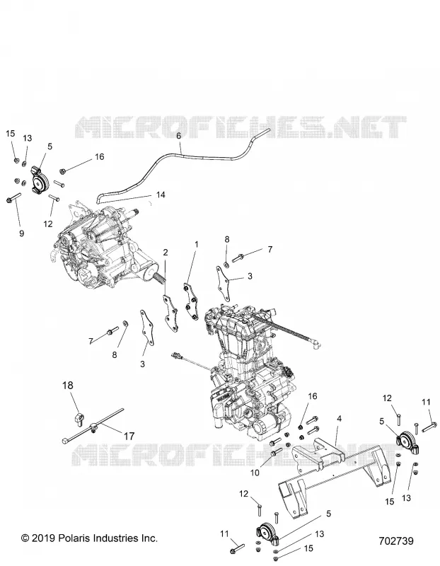 ENGINE, ENGINE AND TRANSMISSION MOUNTING