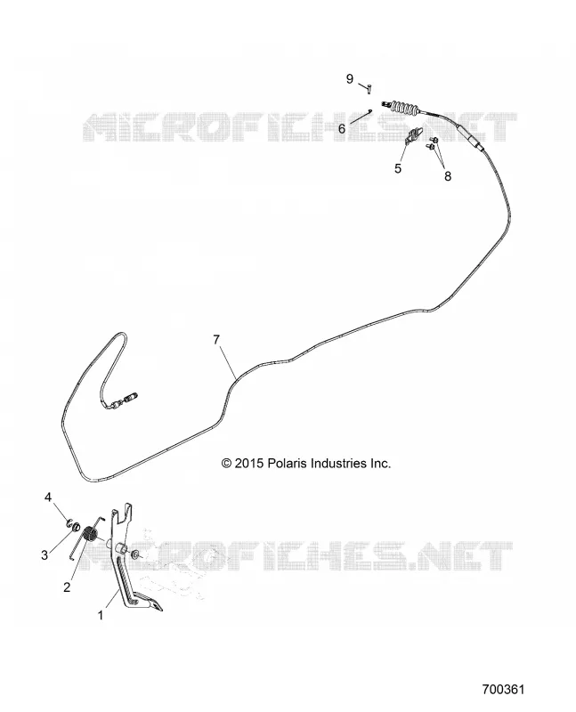 ENGINE, PEDALE D'ACCELERATEUR/CABLE