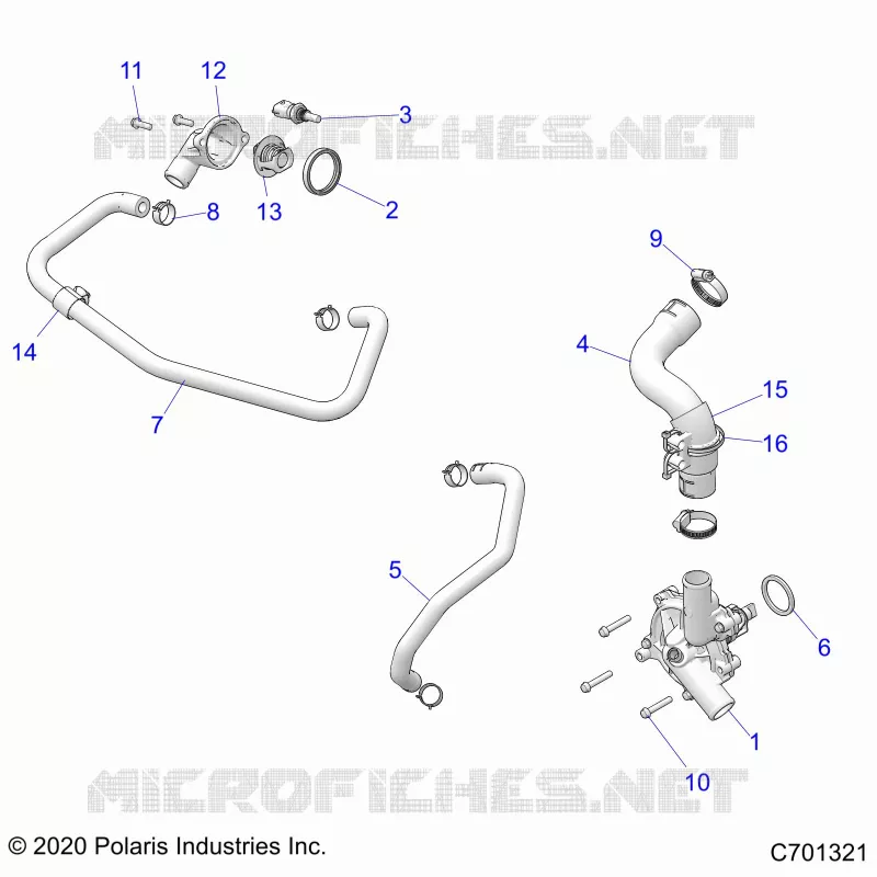 MOTEUR, WATERPUMP AND BYPASS
