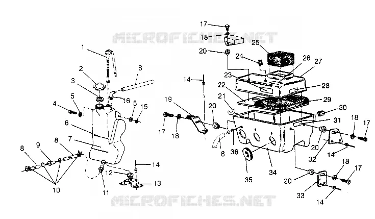 RESERVOIR D'HUILE/BOITE A AIR XLT TOURING 0952857 and  EUROPEAN XLT TOURING E95 (4929172917C006)